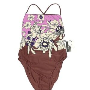 Express NWT One Piece in Pink and Brown